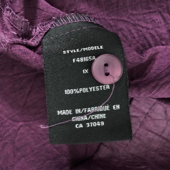 Vintage 80s Short Sleeve Wrinkle Texture Blouse - Picture 6 of 6